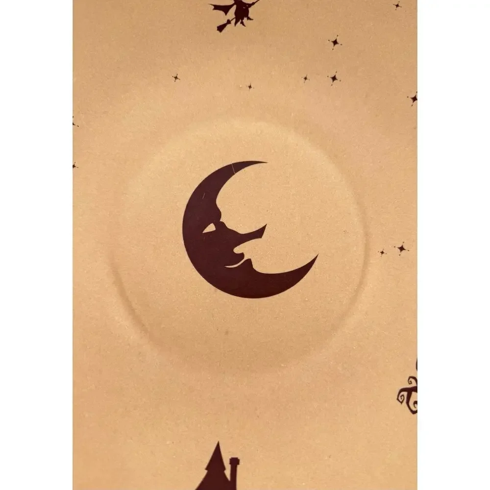 Lonesomeville Pottery Spooky Halloween Night Bowl 11” Witch Moon Pumpkin Signed